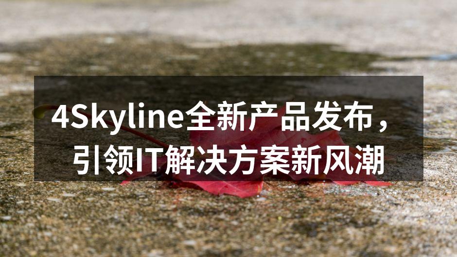 4Skyline全新产品发布，引领IT解